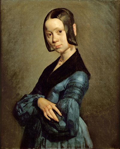Pauline Ono in Blu, 1841-42 da Jean Francois Millet